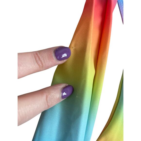 Amazon rainbow gradient tie dye padded push up bikini top size small - Picture 6 of 8